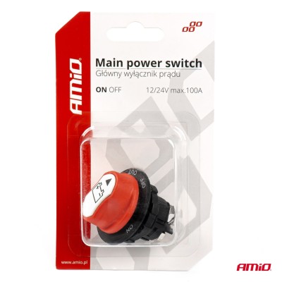 Interruptor desconectador de Batería 12/32V 100A máximo y 500A de pico