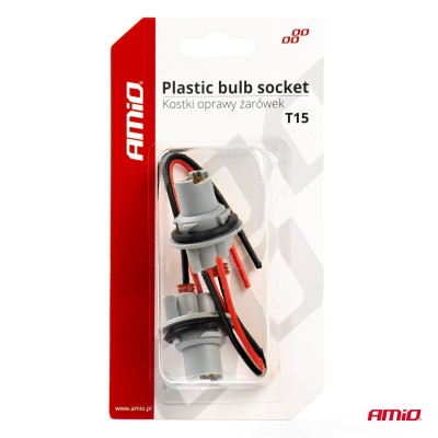 casquillo Portalámparas Plástico 2 uds. T15 con cable 15 cm