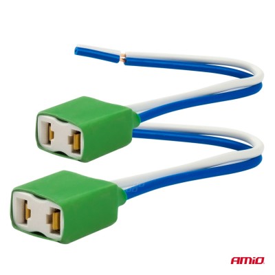 Conector Cerámico Recto 2 und. H7 cable 15 cm