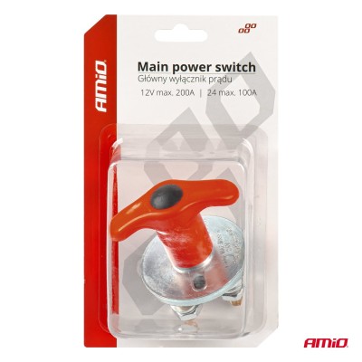 Interruptor desconectador de Batería 12/24V max 200A pico 500A