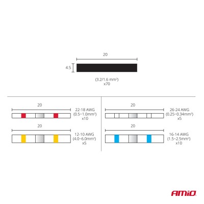 estuche Terminales de Soldadura y tubos termorretractiles variados 100 piezas