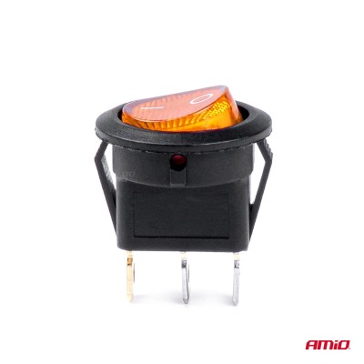 Interruptor Redondo Amarillo 12/24V max 20A ON/OFF