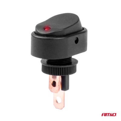 Interruptor ovalado Piloto Rojo 12/24V max30A ON/OFF