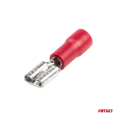 Terminal Plano Hembra Rojo 5.6mm 0.5-1.5mm2 10A 10 uds.