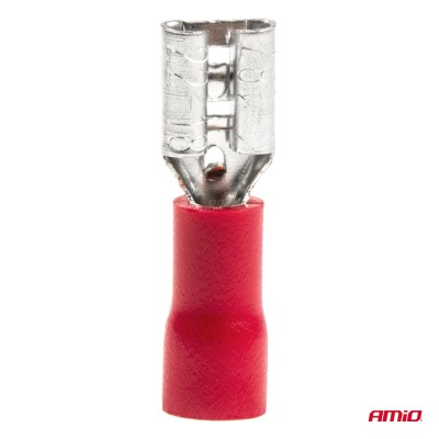 Terminal Plano Hembra Rojo 5.6mm 0.5-1.5mm2 10A 10 uds.
