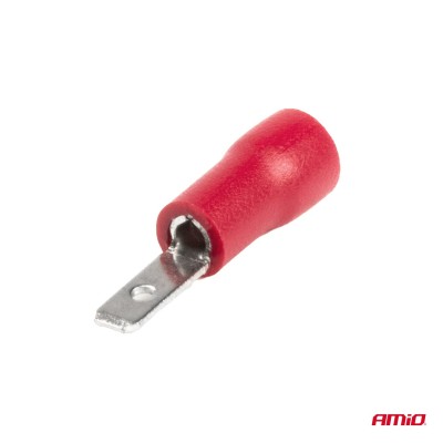 Terminal Plano Macho Rojo 3.8mm 0.5-1.5mm2 10A 10 uds.
