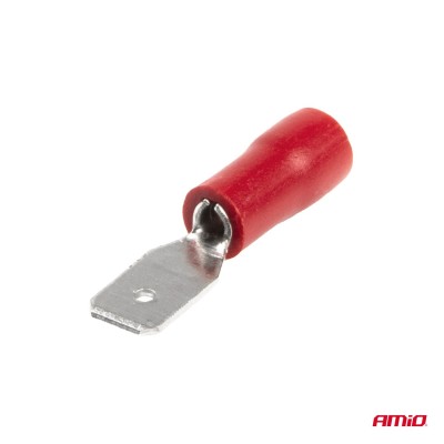 Terminal Plano Macho Rojo 5.6mm 0.5-1.5mm2 10A 10 uds.