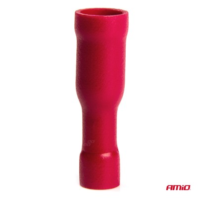 Terminal Redondo Hembra Rojo 4mm 0.5-1.5mm2 10A 10 unid.