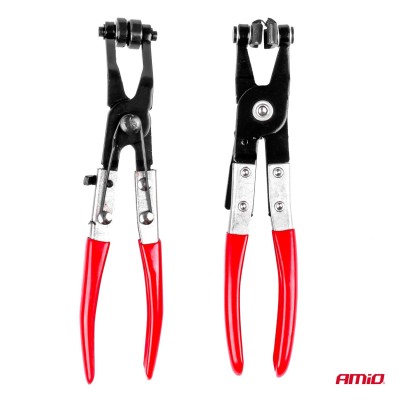 Juego de alicates para abrazaderas con maletín de 9 piezas