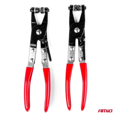 Juego de alicates para abrazaderas con maletín de 9 piezas