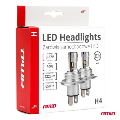 Lamparas Luz de Cruce LED H4/H19 H-mini AMiO