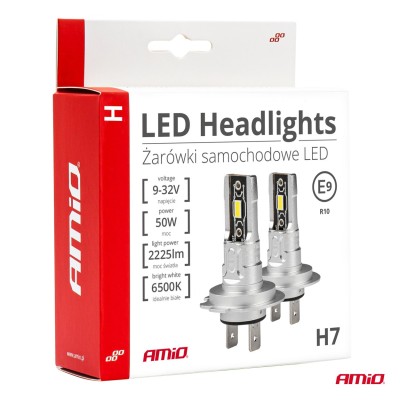 Lamparas Luz de Cruce LED H7/H18 H-mini AMiO