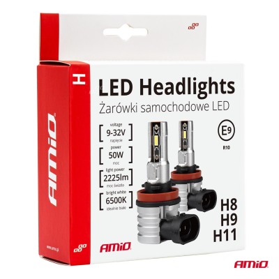 Lámparas Luz de Cruce LED H8/H9/H11/H16 H-mini AMiO