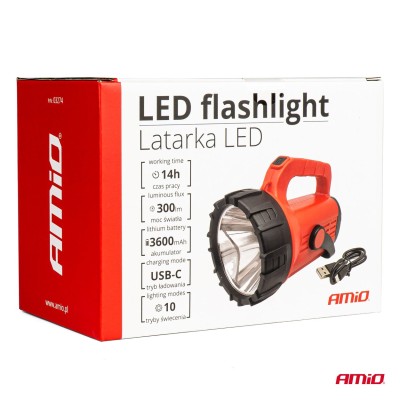 Linterna LED T6+COB 37300mAh WT18