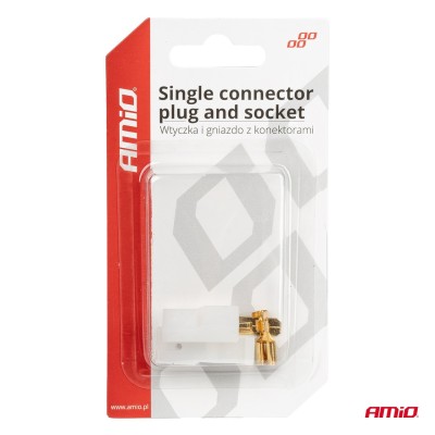 Conector rápido 1 vía con terminales macho/hembra AMIO-03511