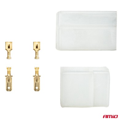 Conector rápido 2 vías con terminales macho/hembra AMIO-03512