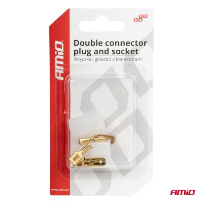 Conector rápido 2 vías con terminales macho/hembra AMIO-03512