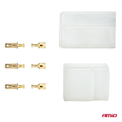 Conector rápido 3 vías con terminales macho/hembra AMIO-03513