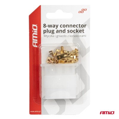 Conector rápido de 8 vías con terminales macho/hembra AMIO-03516