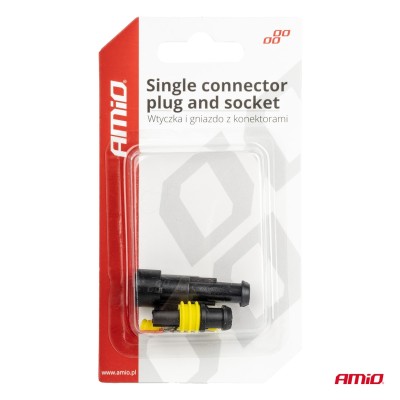 Conector estanco 1 vía con terminales macho/hembra AMIO-03517