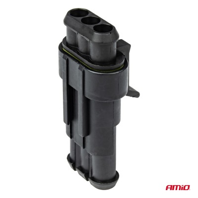 Conector estanco 3 vias con terminales macho/hembra AMIO-03519