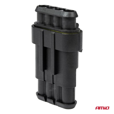 Conector estanco 4 vías con terminales macho/hembra AMIO-03520