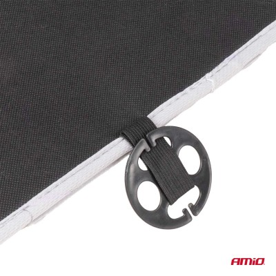 Respaldo asiento delantero soporte lumbar y apoyo de cabeza AMIO-03647 gris