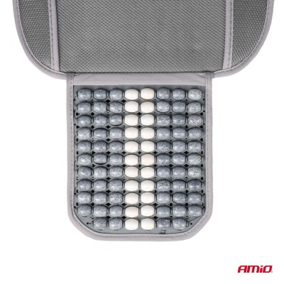 Respaldo asiento delantero soporte lumbar y apoyo de cabeza AMIO-03647 gris