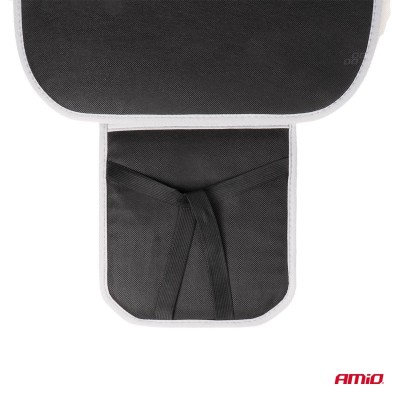 Respaldo asiento delantero soporte lumbar y apoyo de cabeza AMIO-03647 gris