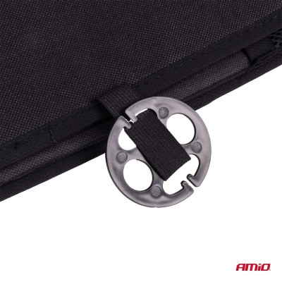 Respaldo asiento delantero soporte lumbar y apoyo de cabeza AMIO-03648 negro