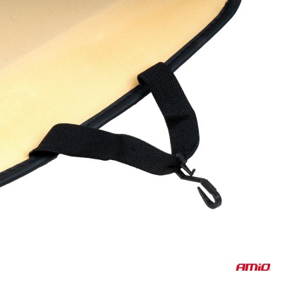 Respaldo asiento delantero soporte lumbar y apoyo de cabeza AMIO-03649 negro