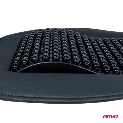 Respaldo asiento delantero soporte lumbar y apoyo de cabeza AMIO-03649 negro