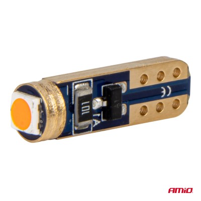 Bombillas LED T5 rojo CANBUS 12V 3030 1LED HP AMIO-03727