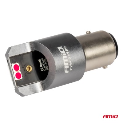 Bombillas LED Rojo BAY15D P21/5W CANBUS, PRO series 4x3030 SMD 12/24V AMIO-03586