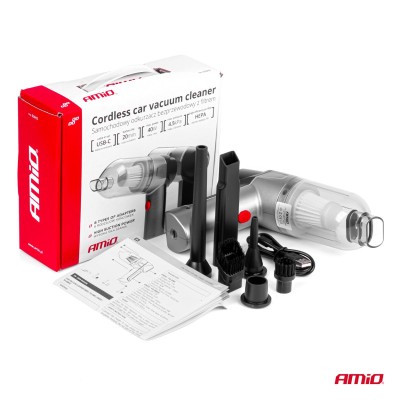 Aspirador con batería recargable para coche HEPA 4,5Kpa. AMIO-03692