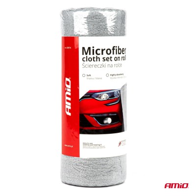Bobina de paños en microfibra en rollo 30x30cm 120g AMIO-03974