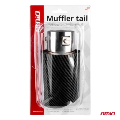 Cola de escape acero inoxidable y carbono AMIO-04065