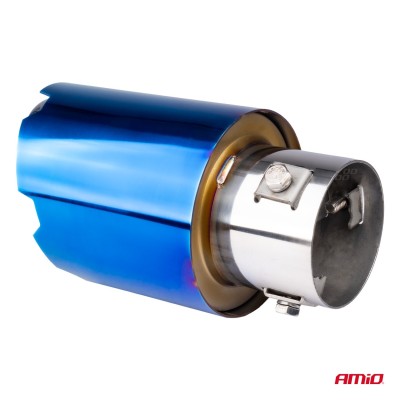 Cola de escape acero inoxidable azul AMIO-04066