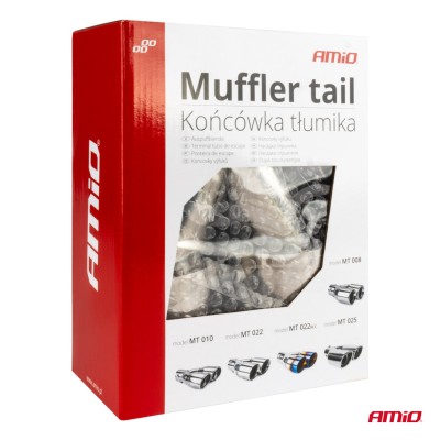 Cola de escape acero inoxidable cromado DERECHA AMIO-04068