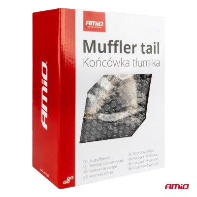 Cola de escape acero inoxidable carbono IZQUIERDA AMIO-04069