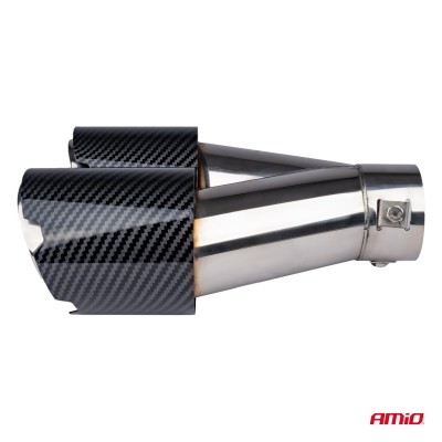 Cola de escape acero inoxidable carbono IZQUIERDA AMIO-04069