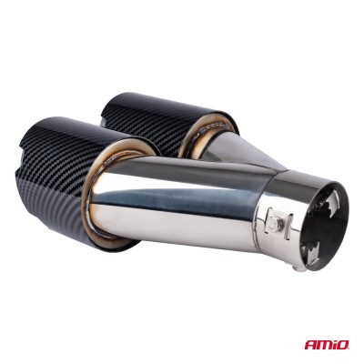 Cola de escape acero inoxidable carbono DERECHA AMIO-04070