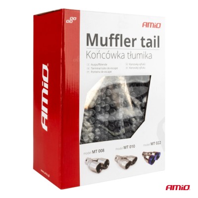 Cola de escape acero inoxidable carbono DERECHA AMIO-04070