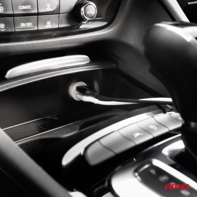 Cargador de mechero 2x USB-A 2.1A 12/24V AMiO-03872