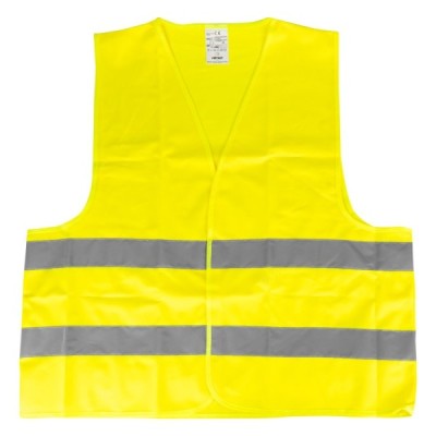 Chaleco reflectante amarilla con certificado AMIO-01734