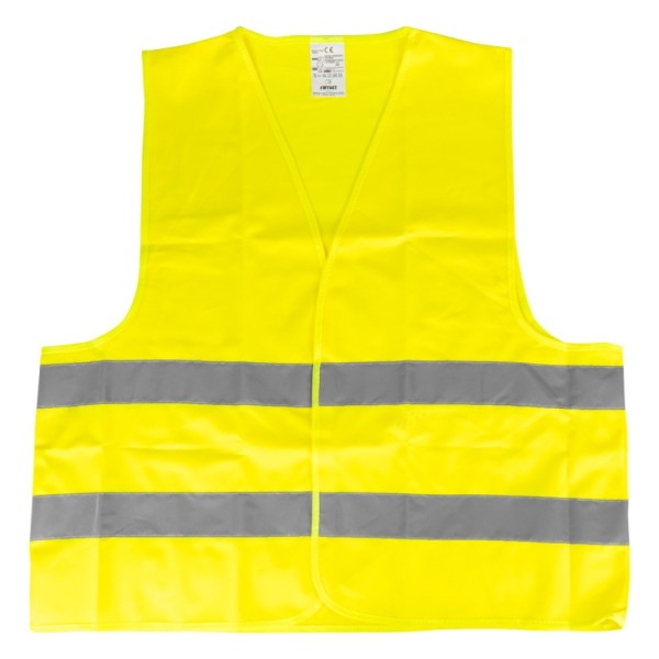 Chaleco reflectante amarilla con certificado AMIO-01734