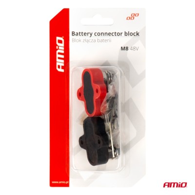 Distribuidores de corriente doble positivo y negativo max 48V M8 AMIO-03806