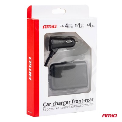 Cargador  de mechero para móvil con 4 USB