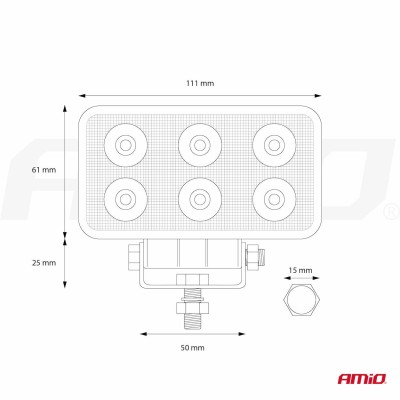 Lámpara de Trabajo AWL02 6 LED FLAT 9-60V