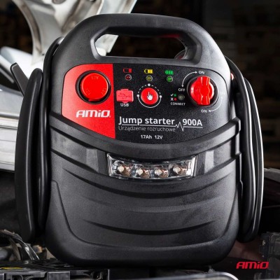 Cargador y Arrancador de batería 4 en 1, 12V 17Ah 900A JS01